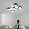 Luminária de Teto Luminária de Sala de Estar Moderna Minimalista Quarto Lâmpada Principal Designer Geométrico Combinação de Iluminação Novo Modelo 2025