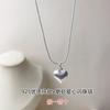 Colar de contas de amor escovado fosco de prata esterlina 925 2023 Novo estilo ins Coreano Design de nicho Sense Clavícula Corrente