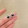 Hielo Cristal Transparente Diamante Triturado Pendientes de Tachuela Estudiante Pendientes para Mujer Temperamento Celebridad de Internet Douyin Estilo Caliente Nicho Sentido de Alta Gama Pendientes Joyería para Orejas