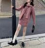 Ph3306 Daaimaiyiyuan 2025 Suéter de estilo coreano Cardigan Chaqueta Top de manga corta Falda Bufanda Conjunto de cuatro piezas
