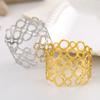 Anillo para Servilleta Círculo Hueco de Lujo Creativo Moda Simple de Gama Alta Círculo para Boca de Servilleta Mesa de Escritorio de Hotel En Stock