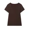 Nueva Camiseta de Manga Corta Informal Básica Versátil de Cuello Redondo Raglán Estilo Verano Exportación para Mujer Ajustada