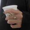 Anillo Mobius de Plata de Ley 925 Fangxing para Mujer Anillo para Dedo Índice Ola Francesa Japonesa y Coreana Diseño Ins Estilo Frío Anillo de Cola