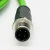 Cable Ethernet M12 a RJ45 100m Impermeable Cámara de Codificación Cable de Cadena de Arrastre de Alta Flexibilidad Cable de Red Industrial Impermeable
