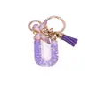 Chaveiro de Acrílico com Lantejoulas de 26 Letras com Pingente de Borboleta com Strass de Luxo Leve, Presente Personalizado para Melhores Amigos e Casais