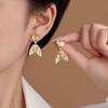 Aretes de Cola de Sirena para Mujer Diseño Nicho con Sentido del Diseño Aretes con Sentido del Diseño Atmosférico Aretes de Zircón y Perlas Sentido Avanzado