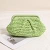 Bolso Bandolera Tejido de Paja Más Vendido Transfronterizo, Nuevo Bolso Tejido tipo Clutch Liso Plegado, Bolso de Playa para Vacaciones para Mujer