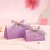 Anillo de Madera Creativo de Lujo Ligero 2026 Nuevo Estilo Bolsa de Dulces de Boda Caja de Boda Caja de Regalo de Boda Morada de Gama Alta