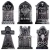 Placa Popular de Halloween Transfronteiriça, Placa Decorativa de Halloween em Forma de Lápide para Jardim Externo e Quintal