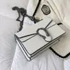 Bolsa Dionysus de alta qualidade transfronteiriça, bolsa feminina elegante e versátil, bolsa de ombro e transversal com corrente e estampa de crocodilo para mulheres, atacado