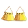 Pendientes de Aro Metálico con Borla de Abanico de Colores Accesorios para el Cabello Accesorios Colgantes Hechos a Mano DIY Colgante para Llave Colgante Pequeño