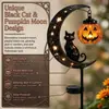 Lâmpada de chão de gato preto e lua de produto novo transfronteiriça Lâmpada de chão de gato preto e abóbora de Halloween e lua