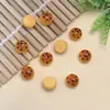 Mini Panes de Desayuno Comida de Simulación Juguete Accesorios de Resina DIY Materiales Hechos a Mano Adornos en Miniatura Accesorios para Llaveros