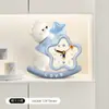 Soporte de Reloj Oso Pequeño con Diseño Oscilante, Nuevo Adorno de Reloj Creativo para Gabinete de Entrada, Tocador y Mesa