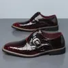 Amazon Más Vendido Transfronterizo Patrón de Cocodrilo Hebilla Zapatos de Cuero de Negocios para Hombre Talla Grande Formal Casual Hombres 660122