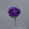 Flor Artificial Rosa Redonda de Cabeça Única Rosa de Seda Adereços para Cenário de Casamento Decoração de Vitrine de Shopping Entrega Direta da Fábrica