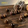 Colar com pingente de contas soltas de sândalo dourado natural, 108 contas budistas, artesanato cultural, pulseira trançada feita à mão, acessórios DIY