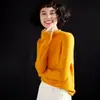 Top de Cashmere de Alta Costura Pronto para Vestir 2026, Gola Alta Enrolada, Macio e de Gola Alta, Tricô Solto de Cashmere para Mulheres