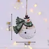 Decoração de Natal Cena Arranjo Pingente de Árvore Joias Velho Homem Suprimentos para Vestido de Festa Pacote de Materiais Enfeites Pendurados de Floco de Neve Adereços
