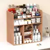 Caja de almacenamiento cosmético, organizador de labiales y productos para el cuidado de la piel, estante organizador para dormitorio de estudiante, estante de tocador de escritorio