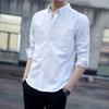 Camisa de manga larga para hombre, versión coreana delgada, nueva base, camisa de tendencia de talla grande, camisa elegante, ropa de una generación de cabello