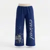 Jeans de Pierna Ancha con Salpicaduras Pintados a Medida para Hombre Jeans de Pierna Ancha con Múltiples Bolsillos Estilo Graffiti para Hombre Jeans para Hombre de Marca Trendy Americana