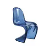 Silla Panton Estilo Ins Moderna Silla de Plástico Transparente Minimalista Taburete para Tocador de Dormitorio Uso en Casa Silla Moderna de Asiento Prolongado con Respaldo