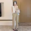 Pantalones Harem de Nueve Puntos Primavera/Verano para Mujer Delgados Versátiles Casuales Sueltos Tipo Zanahoria Cintura Alta Adelgazantes Perezosos Rectos de Pierna Ancha