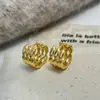 Pendientes de Aro Anchos Huecos Multicapa Inspirados en el Diseño, de Moda y Únicos, con Estilo de Espiga de Trigo, Versátiles y de Metal con Aspecto Tejido