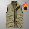 Chaleco de Fotografía Exterior Transfronterizo de Invierno 2026 para Hombre Multi-bolsillos Mediana Edad y Joven Holgado Talla Grande Chaleco Ropa de Trabajo Ocio