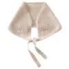 Bufanda de Cachemir Tejida para Mujer, Color Sólido, Versátil, Simple, Cálida para el Cuello, Bufanda de Cachemir, Blanco, Marrón Moca