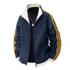 Chaqueta de Doble Cara con Tres Rayas Popular de Primavera para Parejas Chaqueta Ligera Cortavientos Unisex Ropa Deportiva Casual