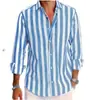 Nova camisa casual slim-fit de manga longa respirável e não amassa, tamanho europeu, impressa em 3D, para Amazon transfronteiriça