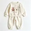 Conjunto de Primavera y Otoño para Niños Lindo Dibujo Animado Sudadera de Cuello Redondo y Pantalones Jogger Conjunto Casual de Dos Piezas a la Moda para Niños y Niñas