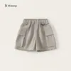 Bangxuan Huzhou Zhili Ropa Infantil Pantalones de Niño Verano Finos Elegantes Pantalones Cargo Infantiles Color Sólido Versátiles Shorts para Niños Pequeños
