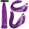Coleta Gradiente de Siete Colores Coleta Trenza Pequeña Trenza de Color Sucio Coleta Tocado Personalizado Hip Hop Trenza de Tres Hilos