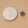 Prata de lei S925, estilo vintage, entremeios de flor de pessegueiro dupla face, entremeios em formato de flor, para montagem de pulseiras com contas DIY, tecelagem de cordões e acessórios de pulseira de cristal