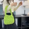 Lana Gruesa de Islandia Bolso Tejido a Mano Bolsa de Materiales diy Bolso de Mano Casero Bolso de Hombro Cruzado Terminado