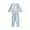 Conjunto de ropa interior térmica para niños para otoño e invierno, cómodo y versátil, sin costuras, manga larga y pantalón largo, ropa para casa de niñas, camiseta y pantalón térmicos