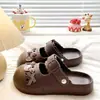 Sandalias Bohemian2026 de Verano con Lazo y Punta Cerrada para Mujer, Zuecos con Dibujo de Caricatura Vintage DIY