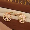 Europa y Estados Unidos transfronterizos pendientes simples de ojo de diablo estilo viento pendientes de árbol de la fortuna para mujer pendientes de árbol de aceite gota fabricantes al por mayor