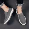 Zapatos de Tela Nuevos de Primavera Old Beijing para Hombre Zapatos de Lona Versátiles de una Sola Capa Zapatos Cómodos de Suela Suave Antideslizantes para Ponerse y Quitar para Papá
