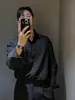 Camisa de Algodón y Lino Ancha Estilo Coreano Retro Simple ASCLO Negra Atmosférica Versátil Nueva Moda de Primavera y Verano para Hombre