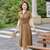 El vestido de verano de mamá es elegante para mujeres de 40 a 50 años, vestido elegante para mujeres de mediana edad, ropa para mujeres de mediana edad y mayores, vestido largo que reduce la edad y adelgaza