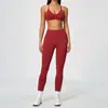 2026 Nuevo Conjunto de Yoga Sin Costuras Forma de Y Espalda Hermosa Transpirable Deportivo Secado Rápido Adelgazante Levantamiento de Glúteos Conjunto de Fitness 5112
