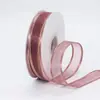 Fabricante Dexin Fita de Malha com Borda Dourada de 2,5 cm para Cabelo Material DIY Bouquet de Roupas Fita de Chiffon