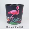 Vasos de plástico pintados, com sistema de autoirrigação e indicador de nível de água, ideais para plantas verdes em vasos de interior. Vasos autoabsorventes.