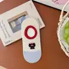 Calcetines Invisibles Bajos de Gato de Dibujos Animados Lindos para Mujer, Calcetines de Algodón Finos Antideslizantes Estilo Ins de Verano