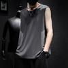 Chaleco sin mangas de cuello redondo para hombre Chaleco Seda de hielo Verano para correr Parte superior del cuerpo Chaleco para deportes sobre hielo Camiseta sin mangas de secado rápido