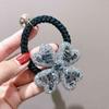 Corea del Sur Dongdaemun Temperamento Mina Diamante Cristal Cuerda para el Cabello Personalizada Tendón de Goma Gruesa Alta Textura Anillo para el Cabello Combinable Cuerda para Atar para Mujer